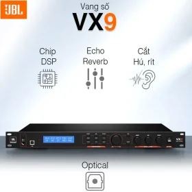 Vang số JBL VX9, DSP, USB2.0 Type-B, Optical, Coaxial, XLR, RCA